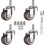 Mini-Möbelrollen 25 mm – 4er-Pack Lenkrollen mit TPE-Gewinde 1