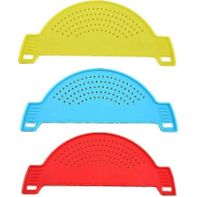 Passoire en plastique pour pots - Coffret cadeau de 3 égouttoirs demi-lune
