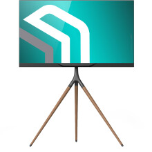 ONKRON Wooden TV Tripod for 32-65 Inch Screen, Easel TV Stand Wood Weight up to 35 kg, Universal TV Stand Floor Standing, VESA 100x100-400x400, Heigh