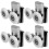 Alloy dual wheel rollers 23mm 4pcs for shower door replacement 1
