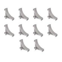 Crochets de fixation pour étagère de réfrigérateur en aluminium de 3 cm, 10 supports en alliage argenté