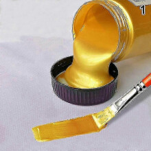 Metalická akrylová farba 100ml na sochy - Zlatá vodeodolná umelecká potreba