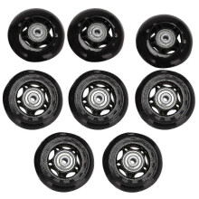 Ruedas de repuesto de 64 mm para patines en línea - Paquete de 8 unidades con rodamientos