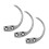 Security tag detacher key for shops - 3 pcs magnetic hook remover 1