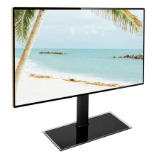Universal TV Stand for 32-55 inch TVs up to 40kg, Height Adjustable Table Top TV Base Stand, Pedestal TV Stand with Bracket Max VESA 400x600mm