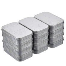 Kleine opbergdoosjes voor knutselspullen - set van 12 metalen blikken doosjes met scharnier