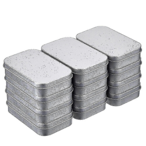 Small storage container for crafts - 12pcs metal hinged tin box set