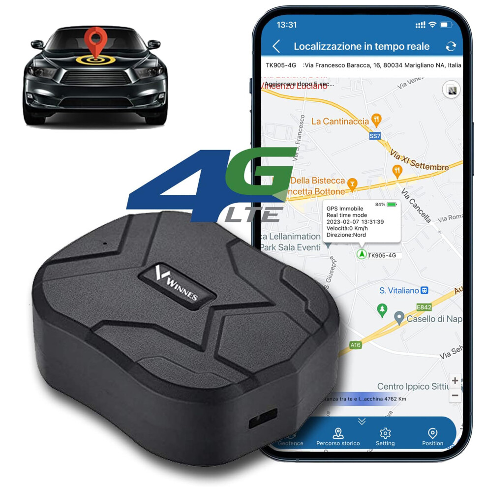 4G Lte Gps Tracker, Real Time Tracking Anti Theft Tracker 10000Mah 80 Days Standby Rechargable Car Gps Tracker With Free App, Magnetic Waterproof Tra 5005729340531