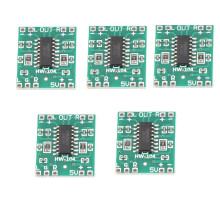 5pcs Super Small Power Amplifier Board 3W+3W Type D PAM8403 Digital Audio Amplifier Power Amp Module 2.5V-5.5V Dual Channel High Efficiency 90% USB P