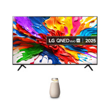 LG 75QNED92A6A 75-Inch QNED MiniLED evo AI 4K UHD Smart TV bundle with X02 Portable Bluetooth Multi-Directional Speaker, 15H Battery Life, IP55 Water
