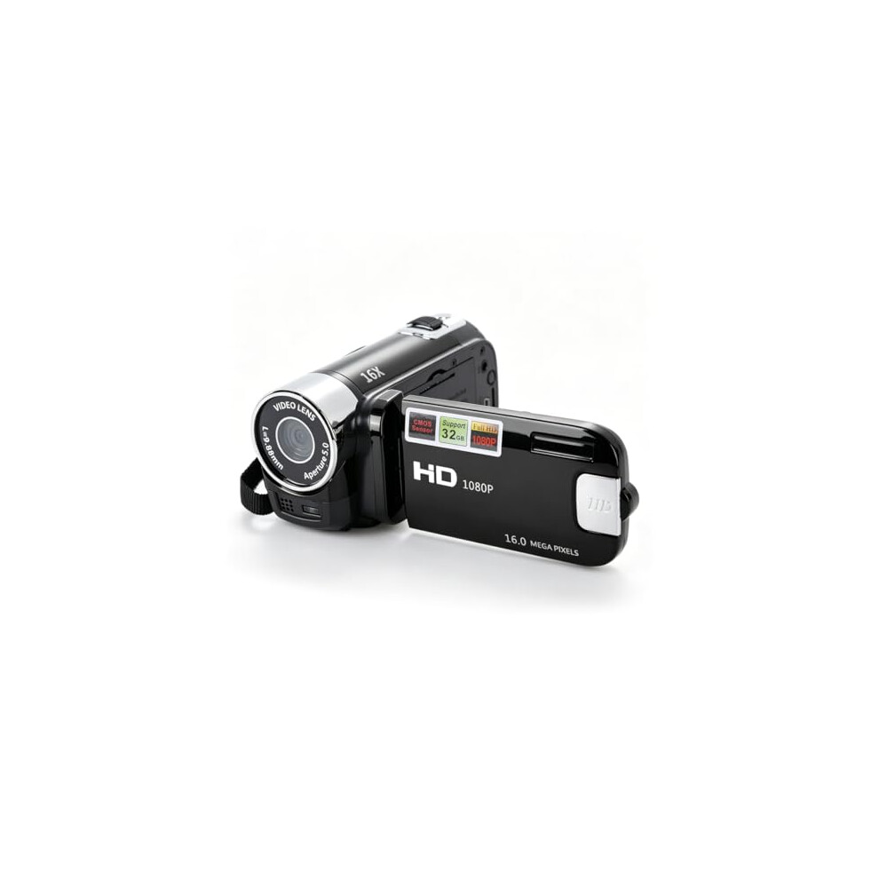 Yunir 4K Video Camera Camcorder 48Mp Vlogging Camera For Youtube, 2.7" 270 Rotation Screen 16X Digital Zoom Video Camera With Fill (Black) Light/Black 5006146804149