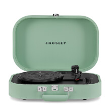 Crosley Discovery Portable Turntable - Bluetooth Record Player, 3-Speed Suitcase Vinyl Player, Home Turntables for Vinyl Records, Built in Stereo Spe