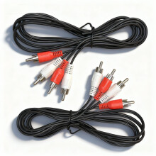 Alinw 2 Pcs RCA Cables Phono Cable, 2RCA to 2RCA Cables Male-to-Male 1.5m Length for Audio Stereo Speaker Wire Adapter, Amp Subwoofer Home Cinema