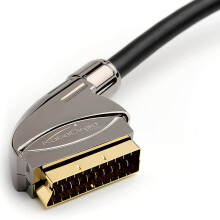 KabelDirekt – 1.5m SCART cable (21-pin, multiple shieldings, precision connector, full HD) PRO Series