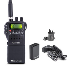 Midland - Alan 42 DS CB Radio Portable Transceiver, License-Free, Multi-Band for All EU Countries, Digital Squelch - Professional Transceivers AM/FM