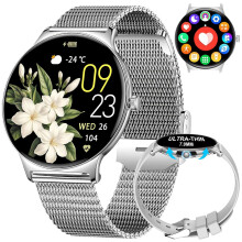 SIGEM Women's Smartwatch: 1.43" AMOLED HD Display, Ultra-Thin, Bluetooth Calls, Voice Assistant, Fitness Tracker, Heart Rate, Blood Pressure, 120 Spo