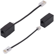 SHONCO 2Pack RJ11 to RJ45 Adapter, Phone Line RJ-11 Female (6P4C) to Ethernet Lines RJ-45 Male (8P8C) Adapter, RJ11 Telephone Wire to RJ45 Network Ca