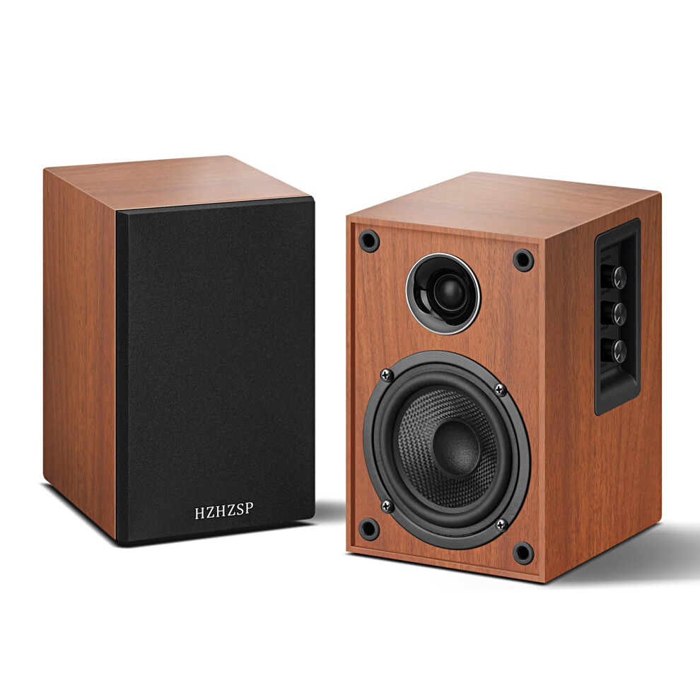 Hzhzsp Active Bookshelf Speakers With 4" Woofer & 1" Silk Dome Tweeter Â Powered Stereo Hi-Fi Speakers For Turntable, Pc, Tv | Rca & Usb-C & Bt 5.3 5002568418186