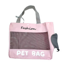 (Pink) Portable Pet Shoulder Tote Bag Breathable Carrier Small Cats Dogs Outdoor Travel Shopping Daily Walking Outing Transport Pouch
