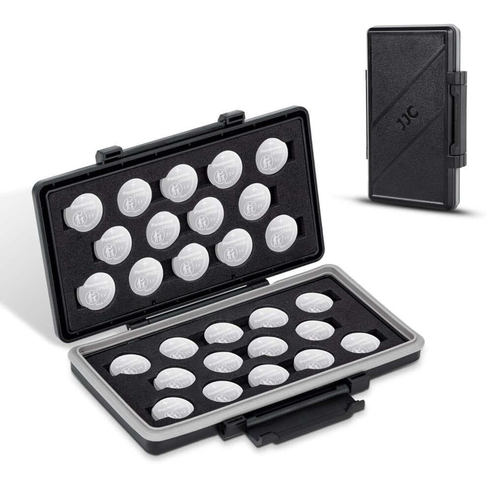 Cr1632 Cr1620 Cr1616 Battery Case Holder Storage,Water-Resistant Anti-Shock, Coin Cell Battery Case For 28X Cr1632 Cr1620 Cr1616 Button Round Battery 5008101525373