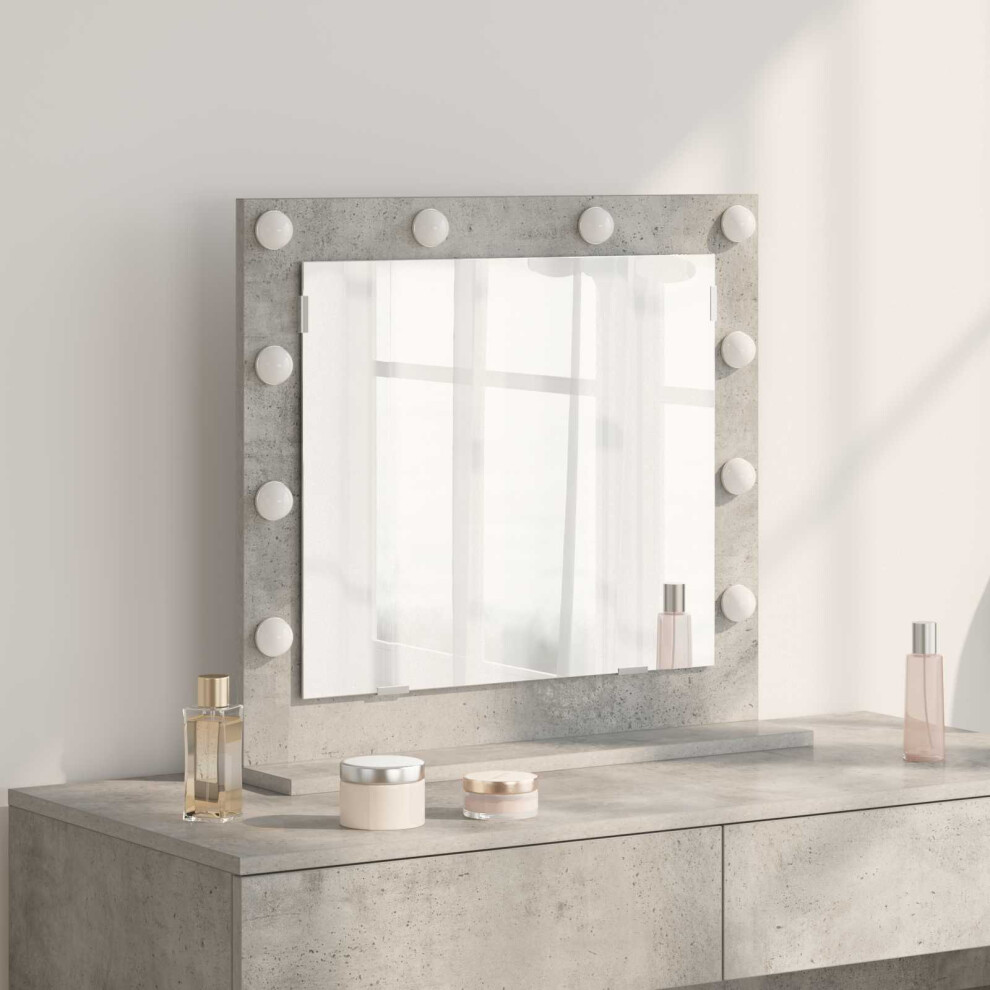 Vidaxl Vanity Mirror Rectangular Concrete 60 X 55 X 18 Cm Grey