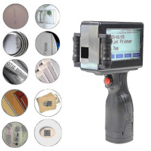Handheld inkjet printer for date coding with touch screen