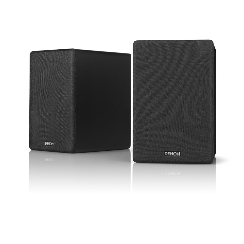 Denon Scn10 Speakers, Two-Way Hifi Speakers For Tv Sound System, 2X 65W, Compatible With Receivers & Amplifiers, Elegant Design - Black Scn10bkem