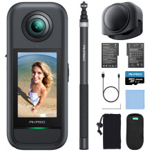 AKASO 360 Camera Drone View Combo - 360 Action Camera with 5.7K 360 Video, 72MP Photo, SuperSmooth Stabilization, Horizon Lock, AI Tracking, Invis