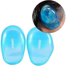 Protections d'oreilles pour coiffeur, lot de 2, bleues, anti-traces.
