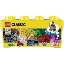 Lego 10696 Classic Medium Creative Brick Box, Facile da Riporre, Regalo per Fan di Lego (Multicolore, 484 Pezzi)