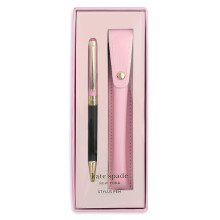 Stylo Kate Spade New York pour écrans tactiles, stylo bille métal avec encre noire et pochette de rangement, Colorblock