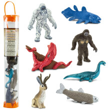 Safari Ltd. Cryptozoology Designer TOOB - 7 Figurines: Yeti, Loch Ness, Jackalope, Kraken, Trout, Coelacanth, Bigfoot - Educational Toy Figures For Bo