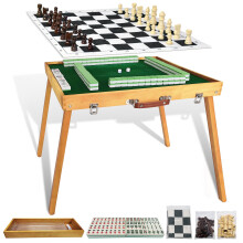 Tavolo da Mahjong Pieghevole Steelway con Set di Tessere Mahjong, 2026 Tavolo Majong Portatile Aggiornato