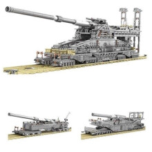 Set di Blocchi Modulari Militari di General Jim - Cannone Ferroviario Gustav Dora della II Guerra Mondiale