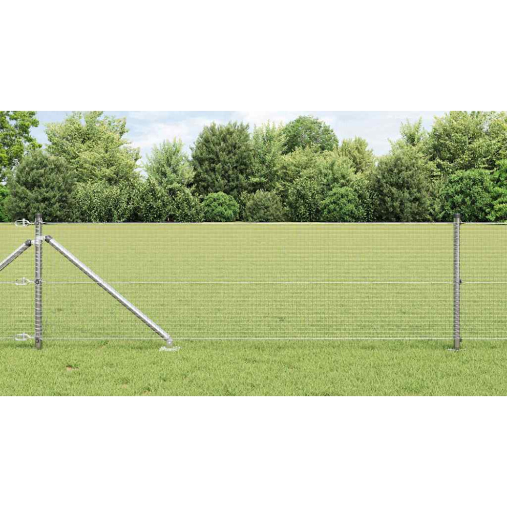 Vidaxl Welded Wire Fence With Spikes 25 X 0.5 M (W X H)