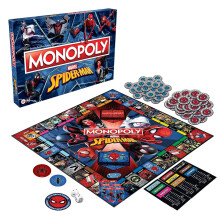 Monopoly Marvel Spider-Man Edition Board Game, Play As A Spider Hero, Fun Game For Kids Ages 8 And Up, Strategy Game For 2-6 Players