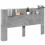 VidaXL vidaXL Storage Headboard with LED Concrete Grey Engineered Wood 4