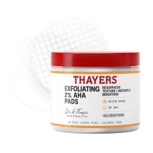 Thayers Exfolierande 2% AHA Toner Pads, Dubbel-Sidiga Exfolierande Pads med Trollhassel och AHA