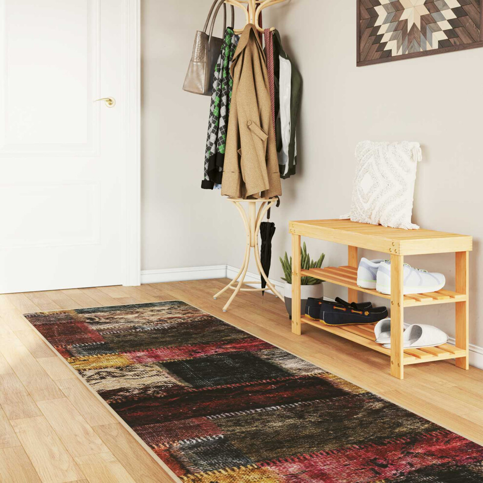 Vidaxl Rug Runner Marsa Multicolour 100 X 250 Cm Polyester And Pvc