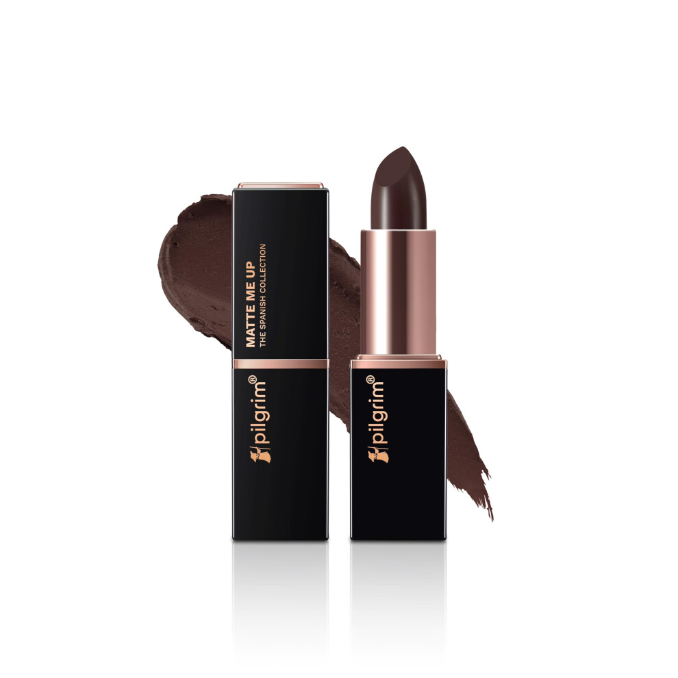 Pilgrim Matte Me Up Bullet Lipstick 4.2G | Creamy, Lightweight, Bold, Non Drying | Spf 30 | Enriched With Hyaluronic Acid & Spanish Squalane | Lipstic