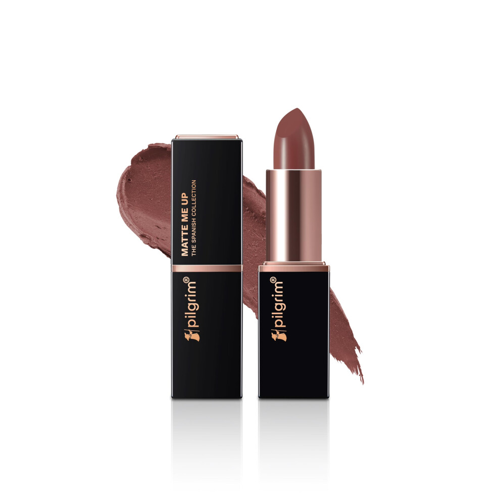 Pilgrim Matte Bullet Lipstick Intense Colour Transferproof & Smudgeproof Nude Kiss -31
