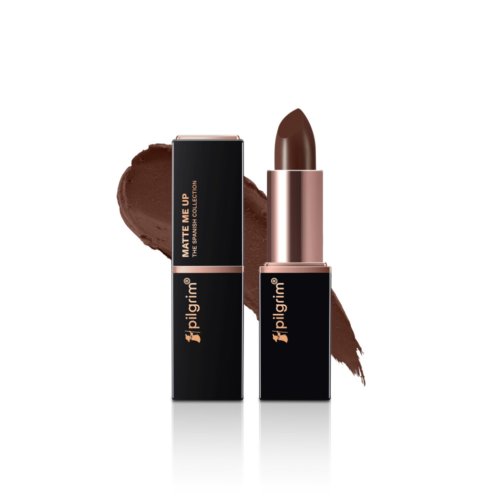 Pilgrim Matte Me Up Bullet Lipstick 4.2G | Creamy, Lightweight, Bold, Non Drying | Spf 30 | Enriched With Hyaluronic Acid & Spanish Squalane | Lipstic