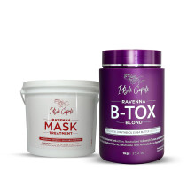 Ravenna B-tox Blond Kit - Haar B-tox Behandeling (1 Kg) Formaldehyde-vrij + Haarmasker (1,5 Kg)