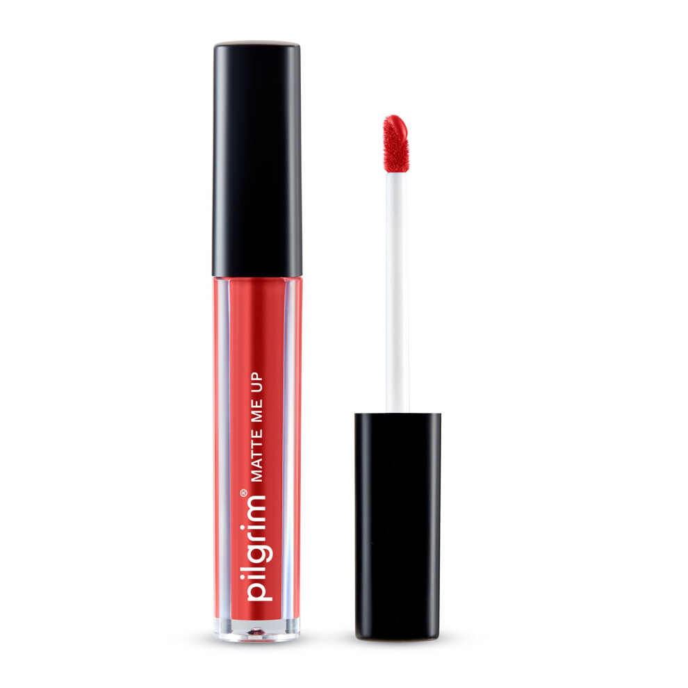 Pilgrim Liquid Matte Lipstick - Siren Red | Lipstick For Women With Hyaluronic Acid & Spanish Squalane | Transferproof, Long Lasting & Non Drying With