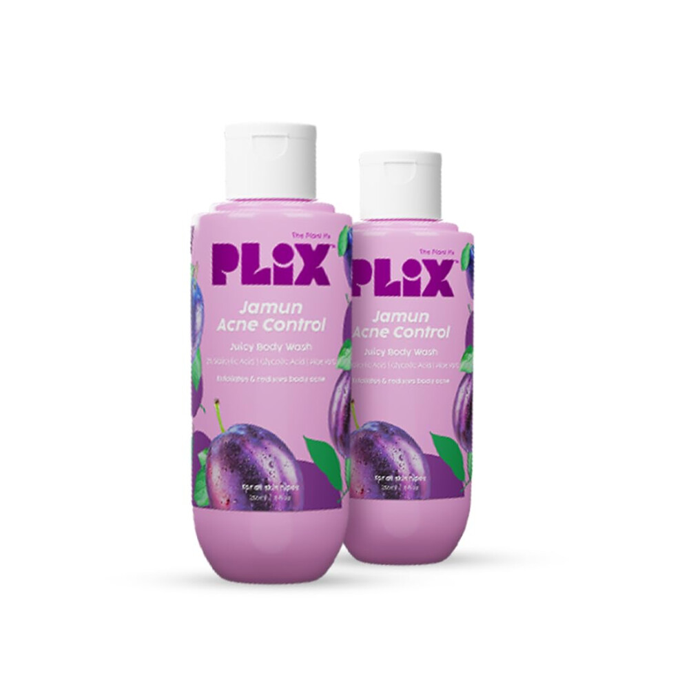The Plant Fix Plix Plix - Jamun 2% Salicylic Acid Body Wash For Body Acne | Paraben & Silicones Free | Deeply Exfoliating | Prevents Back Acne, Exfoli
