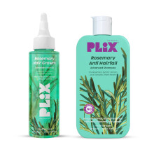 Plix - Rosemary Hair Growth Oil & Anti Hair Fall Shampoo | För Hårväxt & Minskning av Håravfall