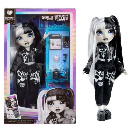 Rainbow High Shadow High Heather Grayson - Bambola Moda Grayscale da 11"