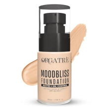 Orgatre Moodbliss Foundation 30Ml | Heltäckande Matt & Glansig Finish | Fuktgivande & Långvarig | Berikad Med Niacinamid, Vitamin C & Avokadoolja