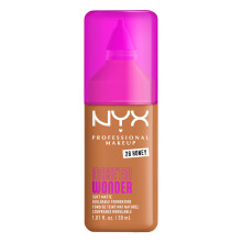 NYX PROFESSIONAL MAKEUP Make 'Em Wonder Flytande Grund, 24HR Makeup Med Mjuk Matt Finish, Byggbar Full Täckning - 26 Honey