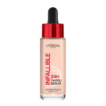 LOréal Paris Infallible 24H Tinted Serum Foundation, Lätt Vikt, Strålande Finish, Transfer-Säker, 30Ml